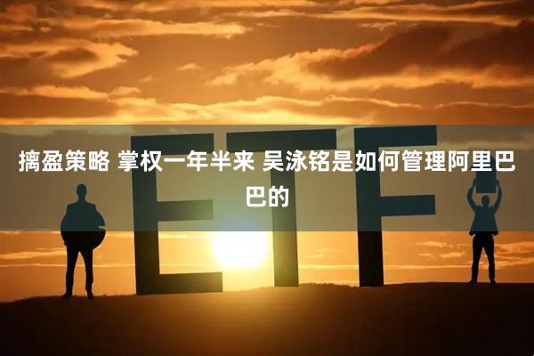 摛盈策略 掌权一年半来 吴泳铭是如何管理阿里巴巴的