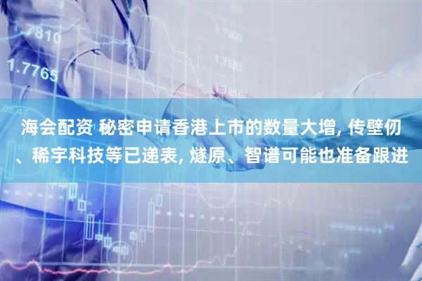 海会配资 秘密申请香港上市的数量大增, 传壁仞、稀宇科技等已递表, 燧原、智谱可能也准备跟进